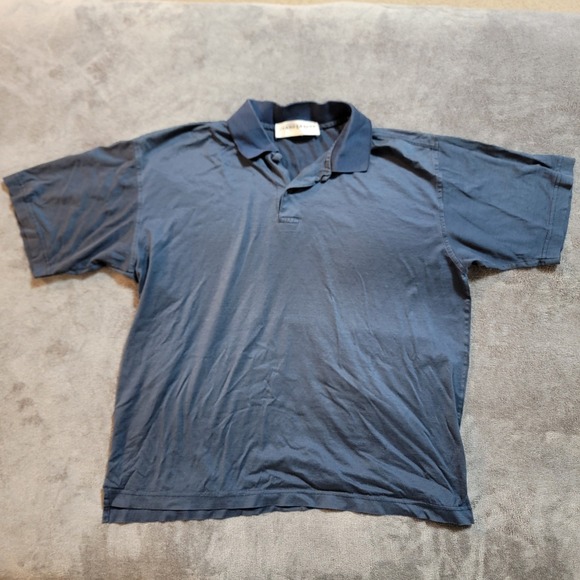 Jhane Barnes Other - Jhane Barnes Men's Navy Blue Polo Shirt 100% Cotton Made In Italy Size Large